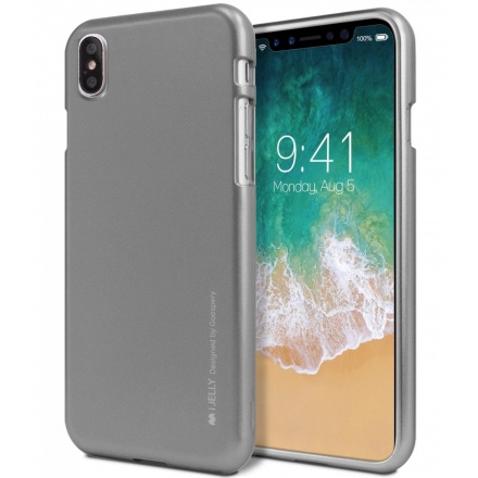 POUZDRO MERCURY i-JELLY METAL CASE IPHONE X šedá