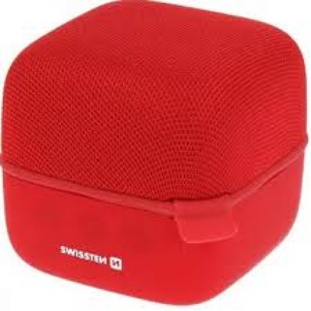 BLUETOOTH REPRODUKTOR SWISSTEN MUSIC CUBE ČERVENÁ 52107001