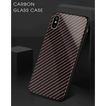 Pouzdro Carbon Glass Case - Huawei P Smart (2019) tmavě šedá 55834