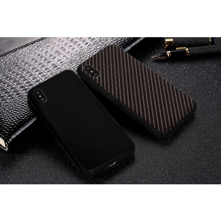 Pouzdro Carbon Glass Case - J600 Samsung Galaxy J6 2018 Černá 55863