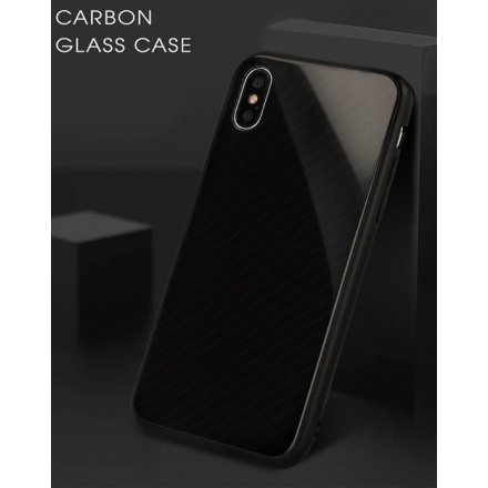 Pouzdro Carbon Glass Case - Xiaomi Mi 8 Lite černá 55885