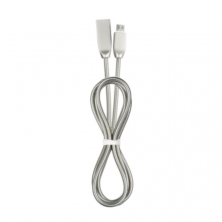 Kabel METAL SNAKE T-6 Micro USB 1m šedá 5901737881649