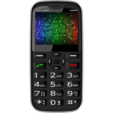 Tlačítkový telefon WG 20C 4G black