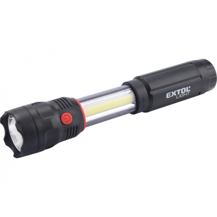 svítilna 100lm CREE + 150lm COB s magnetem, CREE 3W XPE LED, 3W COB 43117