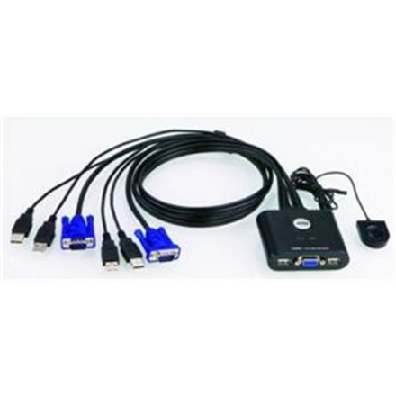 Aten 2-port KVM USB mini, 1m kabely, DO, CS-22U
