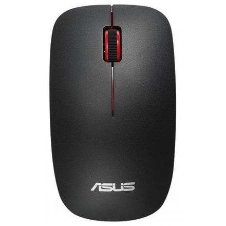 ASUS WT300/Cestovní/Optická/1 600 DPI/Bezdrátová USB/Černá-červená, 90XB0450-BMU000