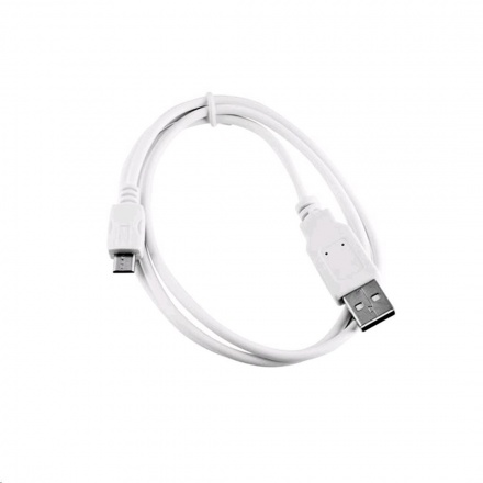 Kabel C-TECH USB 2.0 AM/Micro, 1m, bílý, CB-USB2M-10W