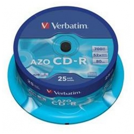 VERBATIM CD-R(25-Pack)Cake/Crystal/52x/700MB, 43352