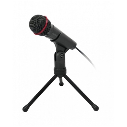 Stolní mikrofon C-TECH MIC-01, 3,5" stereo jack, 2.5m, MIC-01