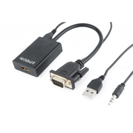 GEMBIRD Redukce VGA - HDMI, 0,15m, M/F, A-VGA-HDMI-01