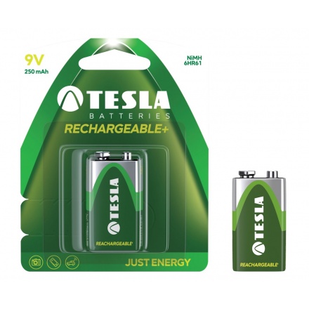TESLA - baterie 9V RECHARGEABLE+ , 1ks, 6HR61, 1099137130