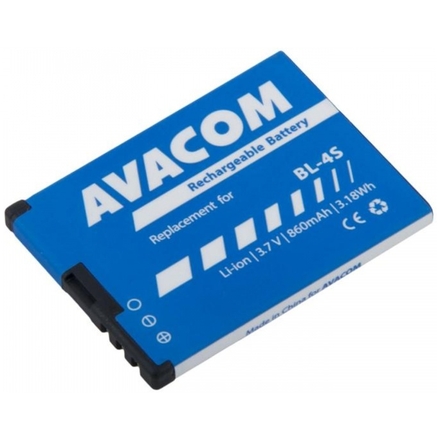 Baterie AVACOM GSNO-BL4S-S860 do mobilu Nokia 3600 Slide, 2680 Li-Ion 3,7V 860mAh (náhrada BL-4S), GSNO-BL4S-S860