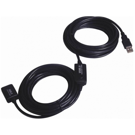 PremiumCord USB 2.0 repeater a prodlužovací kabel A/M-A/F 15m, ku2rep15