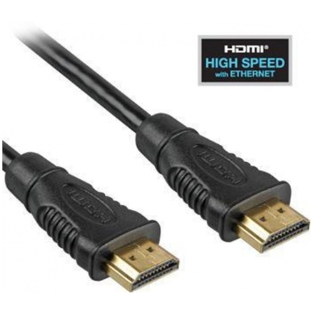PremiumCord HDMI High Speed + Ethernet kabel, zlacené konektory, 1,5m, kphdme015