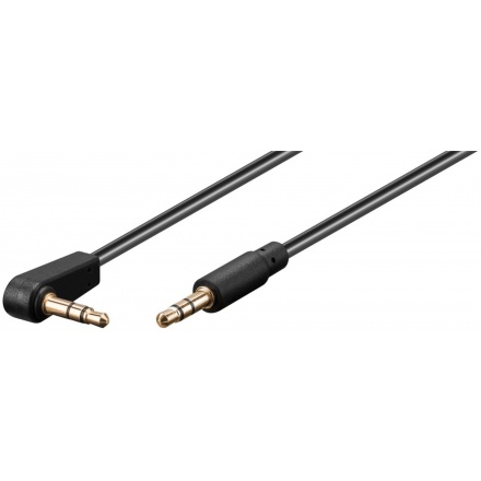 PremiumCord Kabel Jack 3.5mm - 3,5mm konektor 90°  M/M 1m, kjackmm1-90