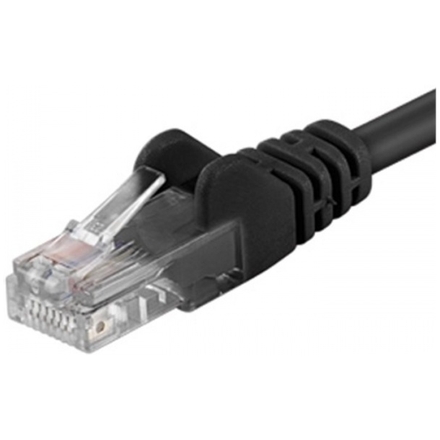 PremiumCord Patch kabel UTP RJ45-RJ45 level 5e 0.5m černá, sputp005C