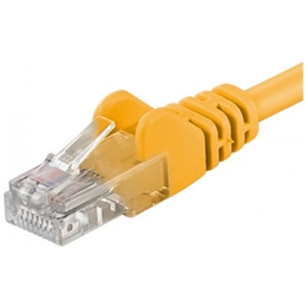 PremiumCord Patch kabel UTP RJ45-RJ45 level 5e 0.5m žlutá, sputp005Y