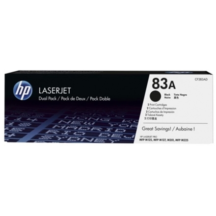 HP tisková kazeta černá, CF283AD - 2 pack, CF283AD - originální