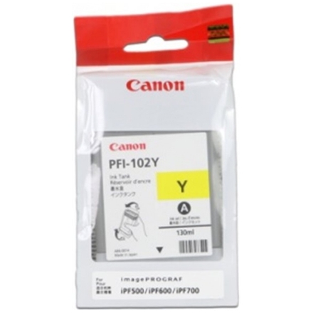 CANON INK PFI-102 YELLOW  iPF-500, 600, 700, CF0898B001 - originální