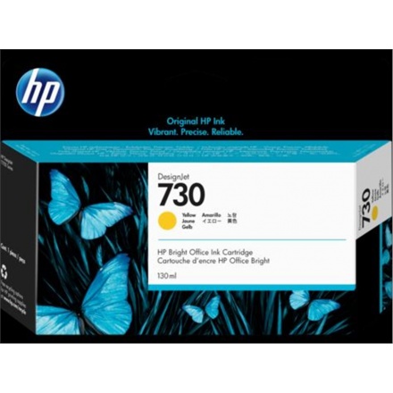 HP 730 130-ml Yellow Ink Cartridge , P2V64A - originální