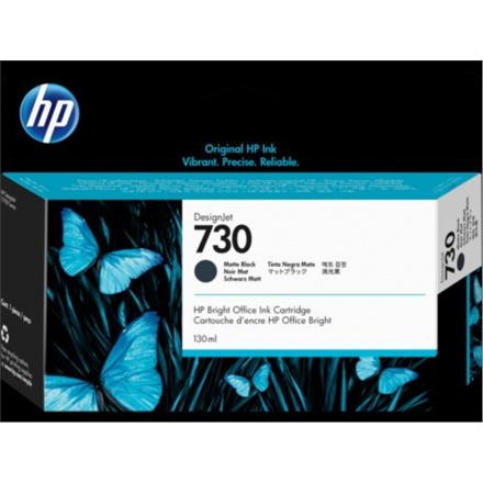 HP 730 130-ml Matte Black Ink Crtg , P2V65A - originální