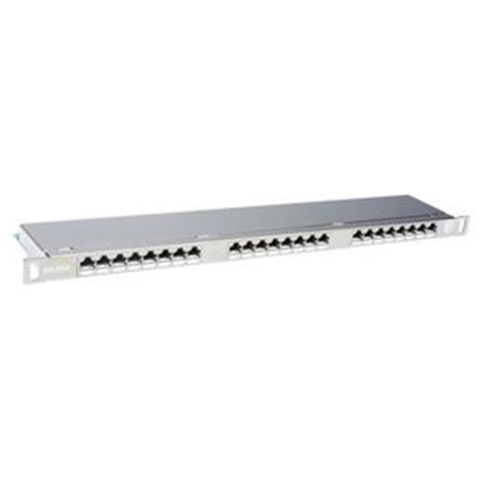 19" patch panel Solarix 24xRJ45 CAT6 STP s vyvazovací lištou 0,5U SX24HD-6-STP-SL, 24000147