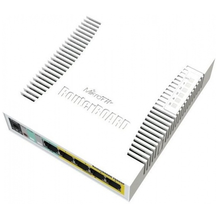 Mikrotik Cloud Smart Switch CSS106-1G-4P-1S (RB260GSP), 5x 1G, 1x SFP, PoE switch, RB260GSP