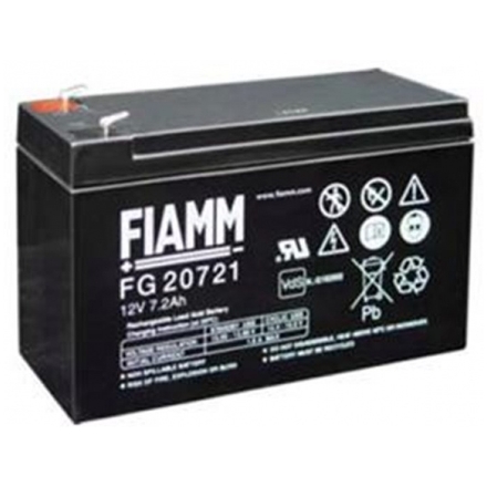 Fiamm olověná baterie FG20721 12V/7,2Ah Faston F1 4,8mm, 07954