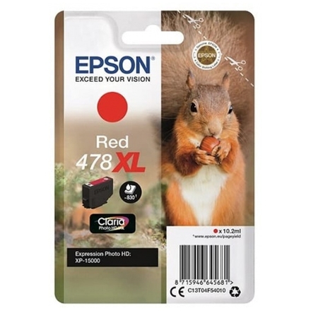 Epson Singlepack Red 478XL Claria Photo HD Ink, C13T04F54010 - originální