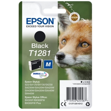 Epson Singlepack Black T1281 DURABrite Ultra Ink, C13T12814012 - originální