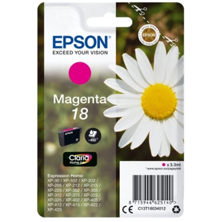 Epson Singlepack Magenta 18 Claria Home Ink, C13T18034012 - originální