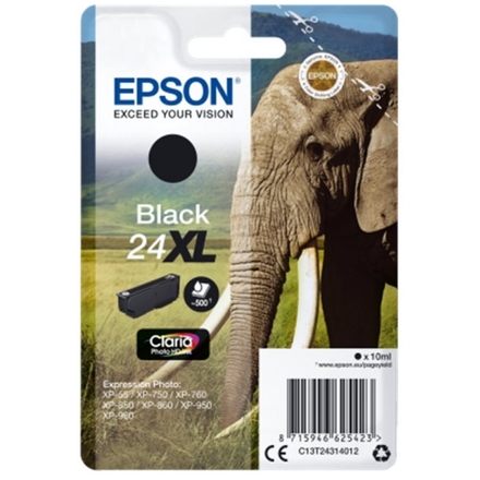 Epson Singlepack Black 24XL Claria Photo HD Ink, C13T24314012 - originální