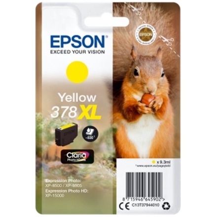 Epson Singlepack Yellow 378 XL Claria Photo HD Ink, C13T37944010 - originální