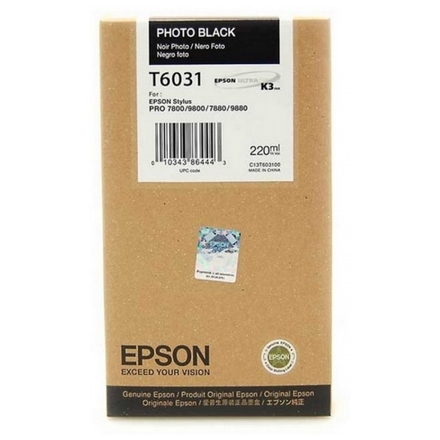 Epson T603 Photo Black 220 ml, C13T603100 - originální