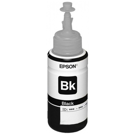 Epson T6641 Black ink container 70ml pro L100/200, C13T66414A - originální
