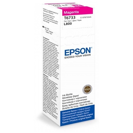 Epson T6733 Magenta ink 70ml  pro L800, C13T67334A - originální