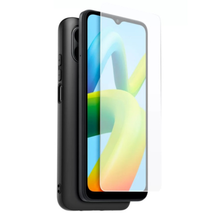 Made for Xiaomi TPU Kryt + Tvrzené Sklo pro Xiaomi Redmi A1/A2 Black, WICASETPUREDMIA1N