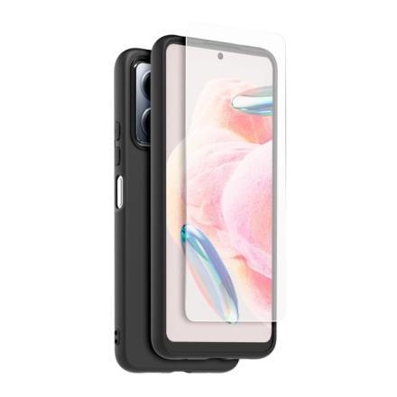 Made for Xiaomi TPU Kryt + Tvrzené Sklo pro Xiaomi Redmi Note 12 4G Black, WICASETPURNOTE124GN