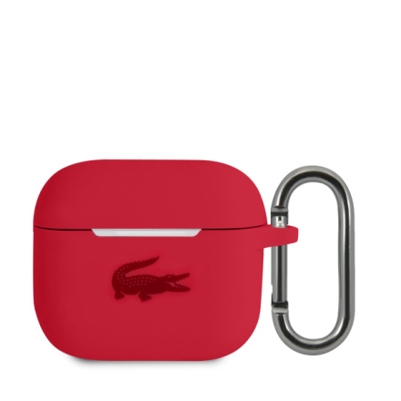 Lacoste Liquid Silicone Glossy Printing Logo Pouzdro pro Airpods 3 Red, LCA3SR