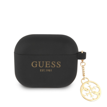 Guess 4G Charms Silikonové Pouzdro pro Airpods 3 Black, GUA3LSC4EK