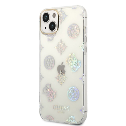 Guess PC/TPU Peony Glitter Zadní kryt pro iPhone 14 Plus White, GUHCP14MHTPPTH