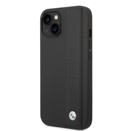 BMW Signature Leather Big Logo Zadní Kryt pro iPhone 14 Plus Black, BMHCP14M22RDPK