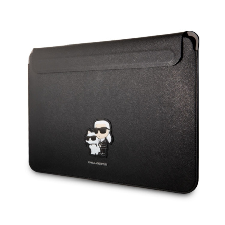 Karl Lagerfeld Saffiano Karl and Choupette NFT Obal na Notebook 13/14" Black, KLCS14SAKCPMK