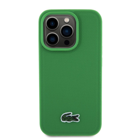 Lacoste Iconic Petit Pique Woven Logo Magsafe Zadní Kryt pro iPhone 15 Pro Max Green, LCHMP15XPVCN