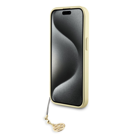 Guess 4G Charm Zadní Kryt pro iPhone 15 Brown, GUHCP15SGF4GBR