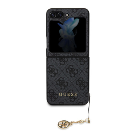 Guess 4G Charm Zadní Kryt pro Samsung Galaxy Z Flip 5 Grey, GUHCZF5GF4GGR