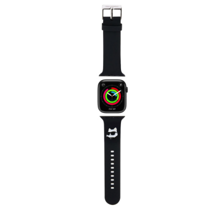 Karl Lagerfeld Choupette Head NFT Řemínek pro Apple Watch 38/40/41 Black, KLAWMSLCNK