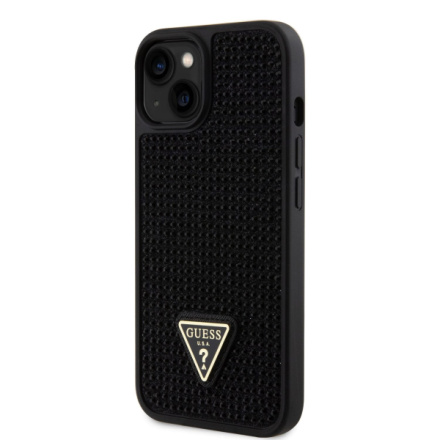 Guess Rhinestones Triangle Metal Logo Kryt pro iPhone 13 Black, GUHCP13MHDGTPK