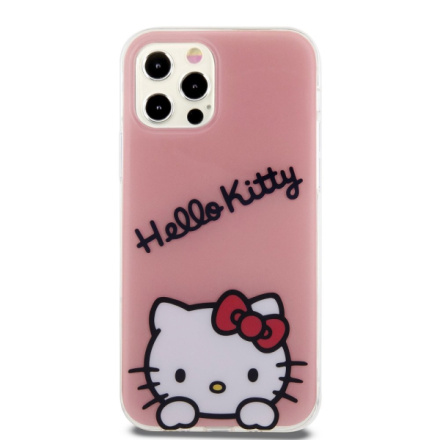 Hello Kitty IML Daydreaming Logo Zadní Kryt pro iPhone 12/12 Pro Pink, HKHCP12MHKDSP