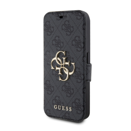 Guess PU Leather 4G Metal Logo Book Pouzdro pro iPhone 15 Pro Grey, GUBKP15L4GMGGR